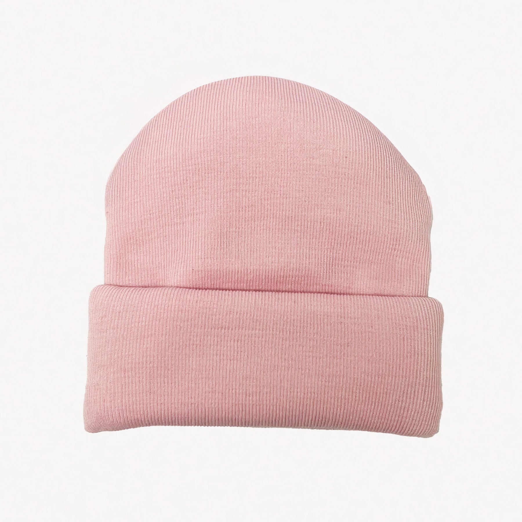 Vaaleanpunainen muhkea pipo merinosilkistä.