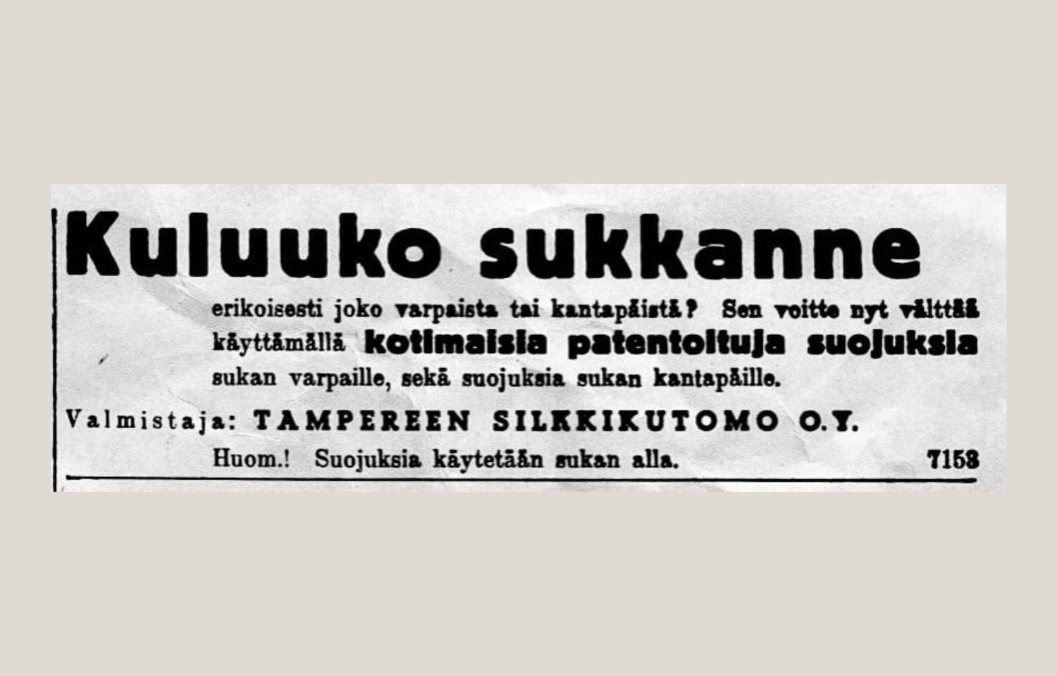 Niin kuluvat sukat ja vuodet