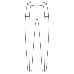 Piirroskuva treenileggingeistä, mistä näkee minkä malliset leggingsit ovat.