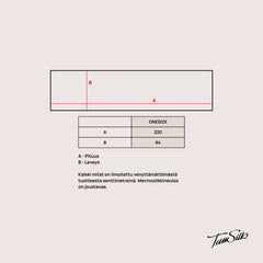 Tam Silkin KAIHO huivin mitat