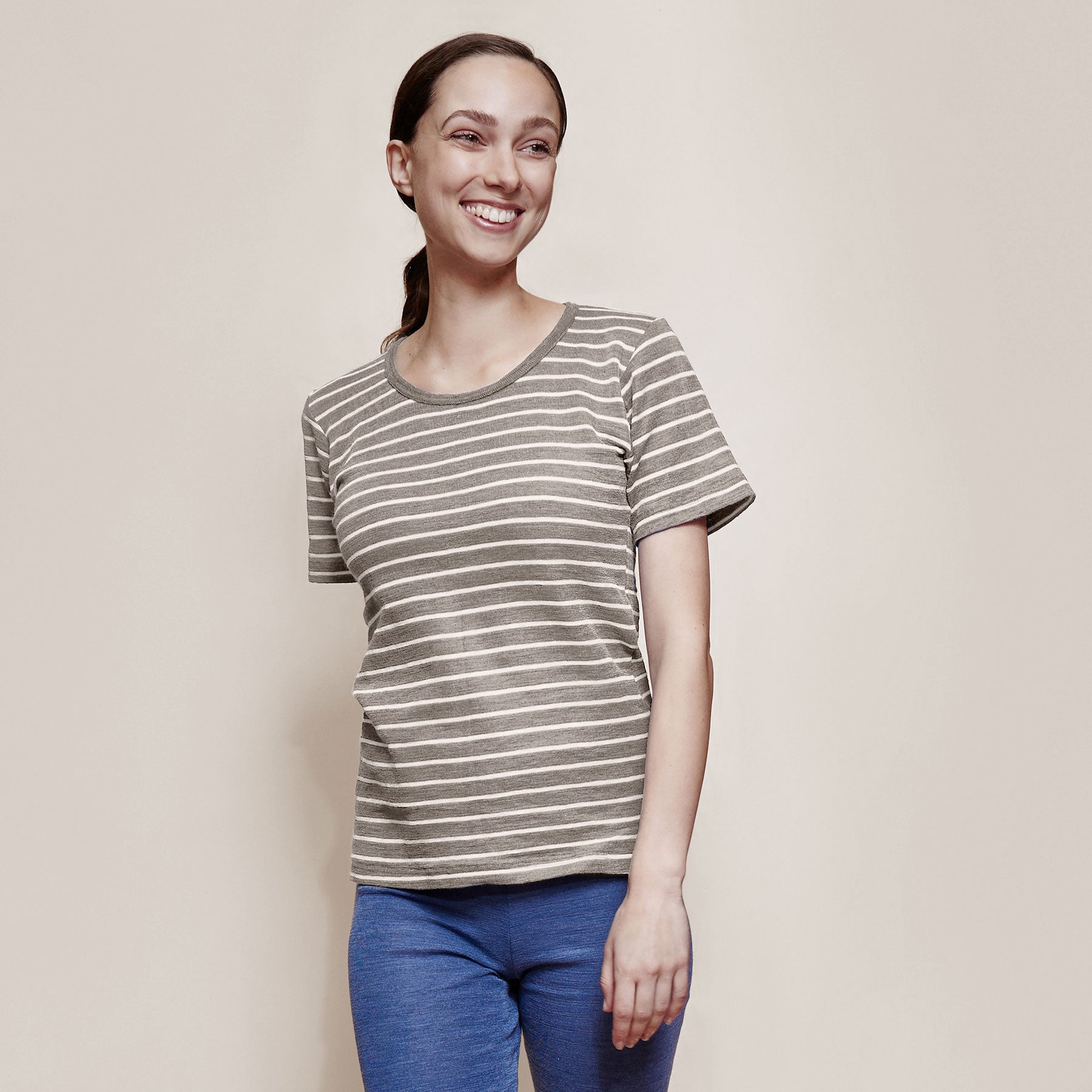 Naisten merinosilkki t-paita, poistuva väri